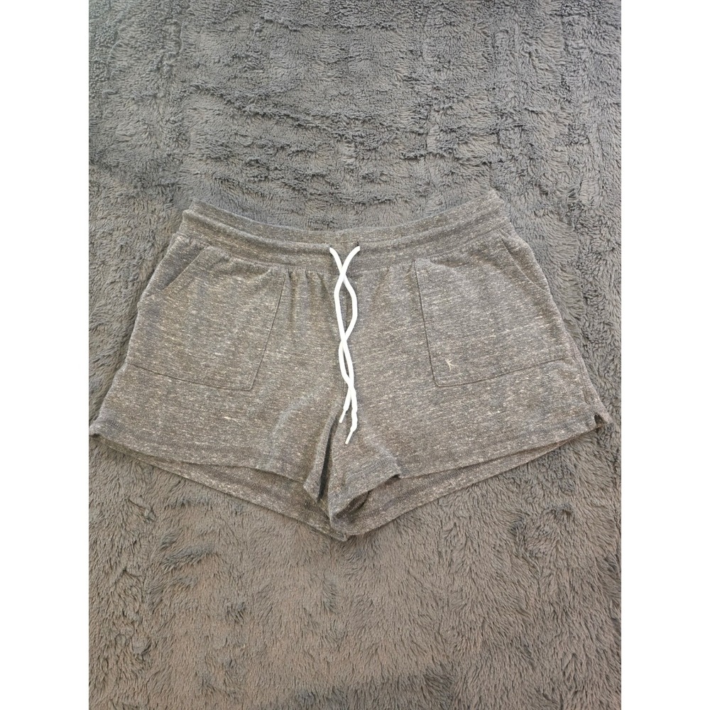 Danskin Now Womens Heather Gray Drawstring Athletic Lounge Shorts Size L 12-14